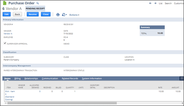 NetSuite Inventory Cost Template 8