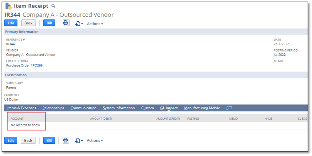 netsuite for manufacturing assembly build sample