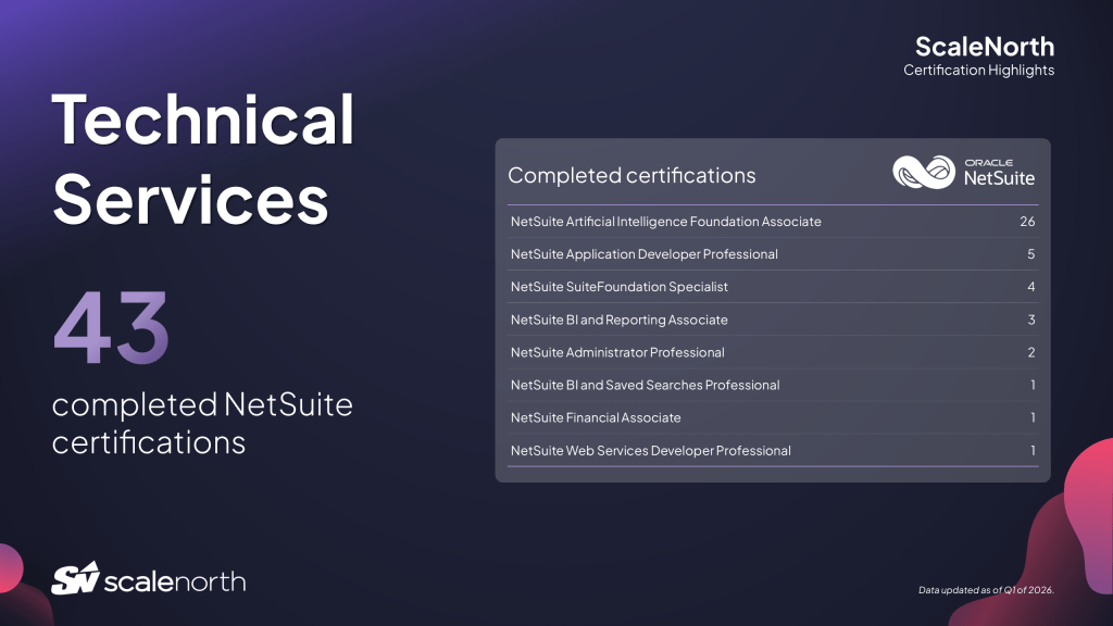 ScaleNorth NetSuite ERP Certification Technical Services